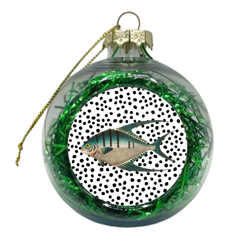 Silver Fish | Polka Dot - xmas bauble by The 13 Prints