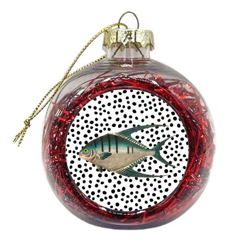 Silver Fish | Polka Dot - xmas bauble by The 13 Prints