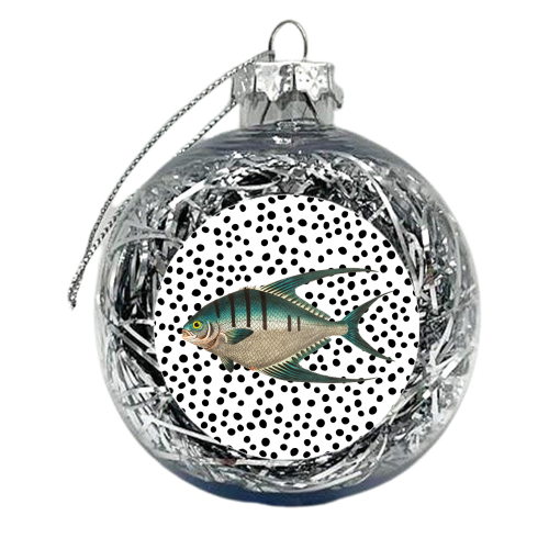 Silver Fish | Polka Dot - xmas bauble by The 13 Prints