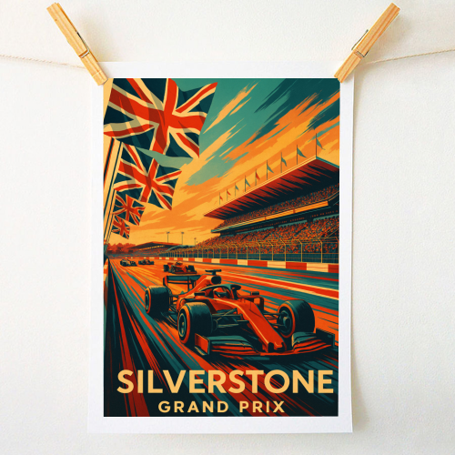 Silverstone Track - A1 - A4 art print by Lilly Rose