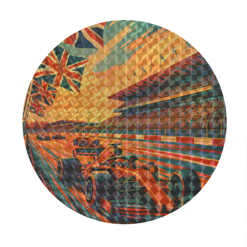 Silverstone Track - Circle Sticker by Lilly Rose