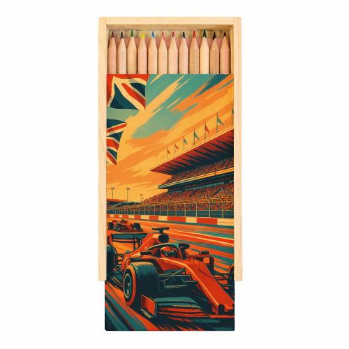 Silverstone Track - Coloured Pencils with Box by Lilly Rose