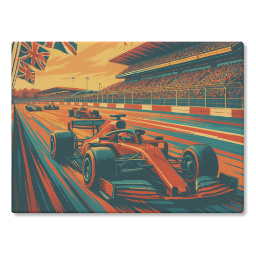 Silverstone Track - glass chopping board by Lilly Rose