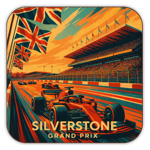Silverstone Track - personalised beer coaster by Lilly Rose