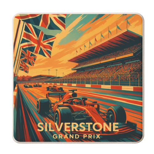 Silverstone Track - personalised beer coaster by Lilly Rose