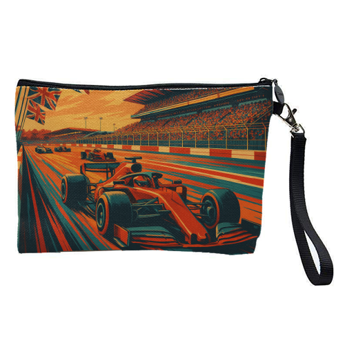 Silverstone Track - pretty makeup bag by Lilly Rose