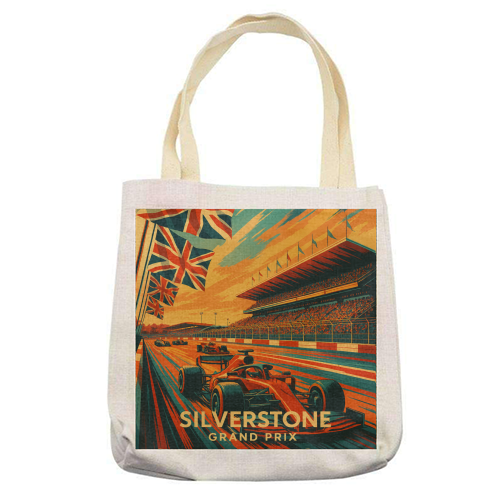 Silverstone Track - printed canvas tote bag by Lilly Rose
