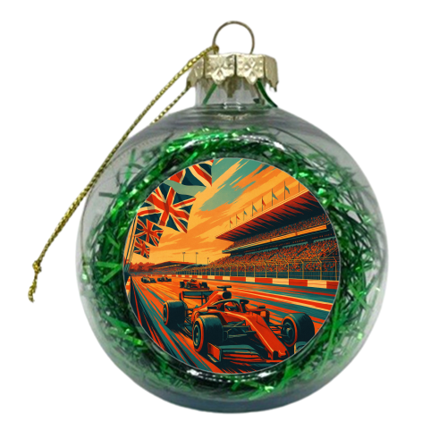 Silverstone Track - xmas bauble by Lilly Rose