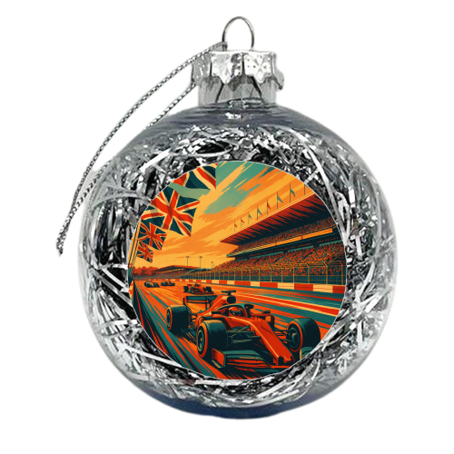 Silverstone Track - xmas bauble by Lilly Rose