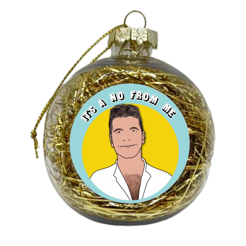 Simon Cowell - ism - xmas bauble by Lizzie Barber
