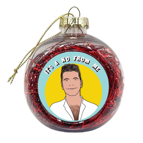 Simon Cowell - ism - xmas bauble by Lizzie Barber