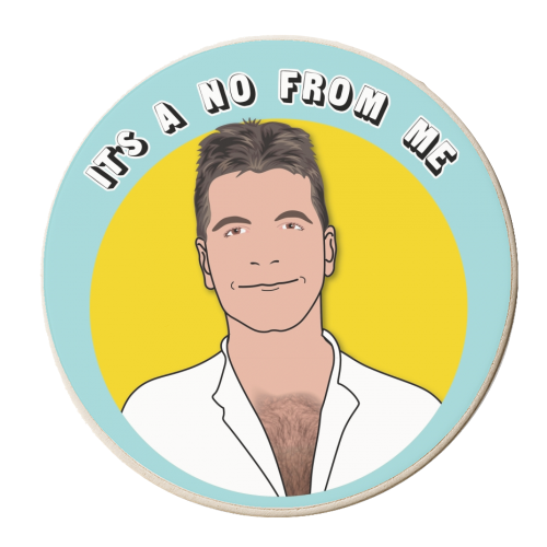 Simon Cowell - ism - personalised beer coaster by Lizzie Barber