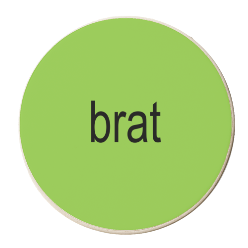 Simple Brat Charli XCX Album Brat Girl Summer Giftware - personalised beer coaster by AbiGoLucky