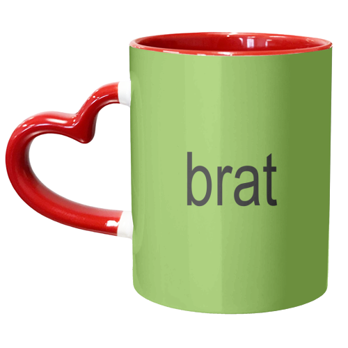 Simple Brat Charli XCX Album Brat Girl Summer Giftware - unique mug by AbiGoLucky