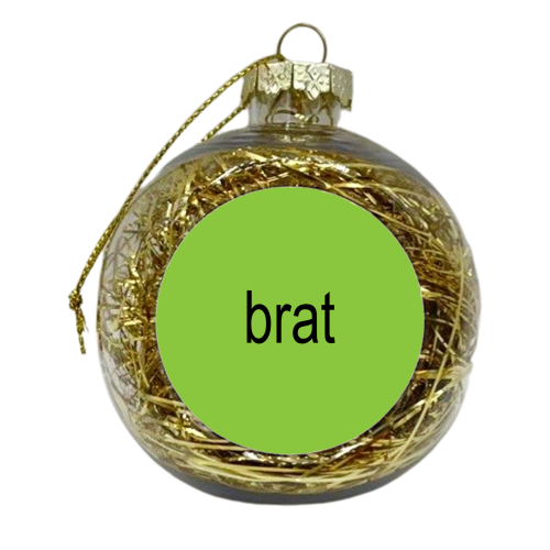 Simple Brat Charli XCX Album Brat Girl Summer Giftware - xmas bauble by AbiGoLucky
