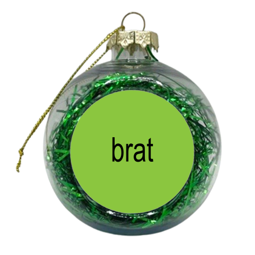 Simple Brat Charli XCX Album Brat Girl Summer Giftware - xmas bauble by AbiGoLucky