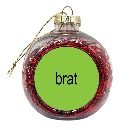 Simple Brat Charli XCX Album Brat Girl Summer Giftware - xmas bauble by AbiGoLucky