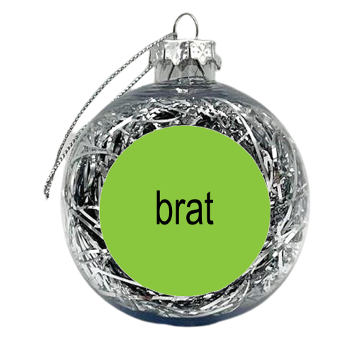 Simple Brat Charli XCX Album Brat Girl Summer Giftware - xmas bauble by AbiGoLucky