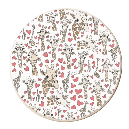 Simple giraffe pattern - personalised beer coaster by andrea zuza