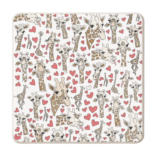 Simple giraffe pattern - personalised beer coaster by andrea zuza