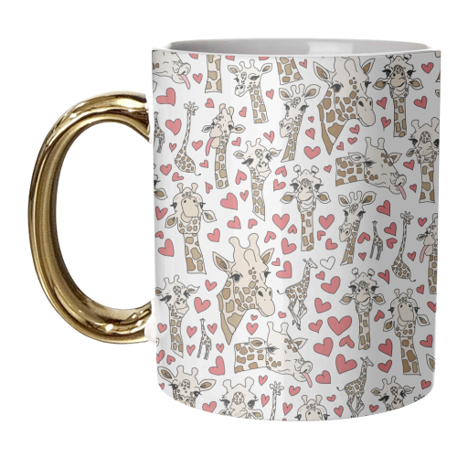 Simple giraffe pattern - unique mug by andrea zuza