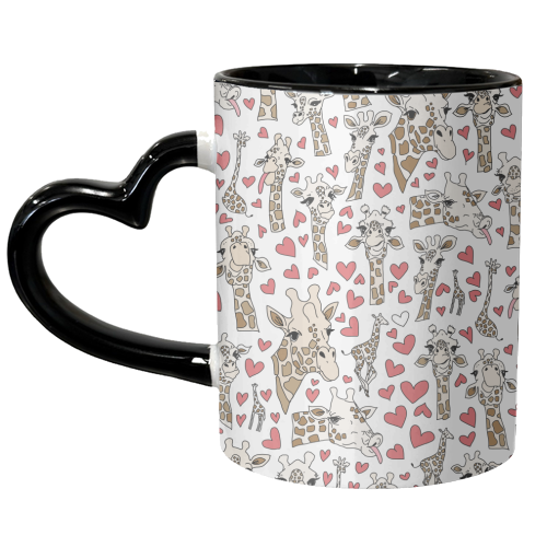 Simple giraffe pattern - unique mug by andrea zuza