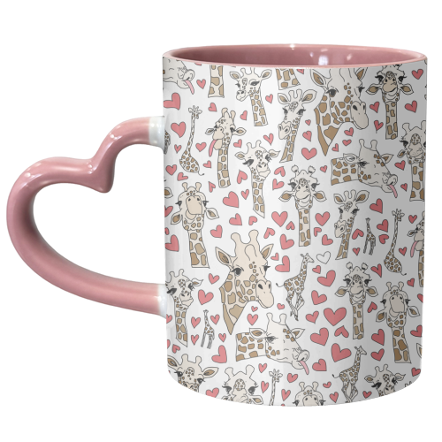 Simple giraffe pattern - unique mug by andrea zuza