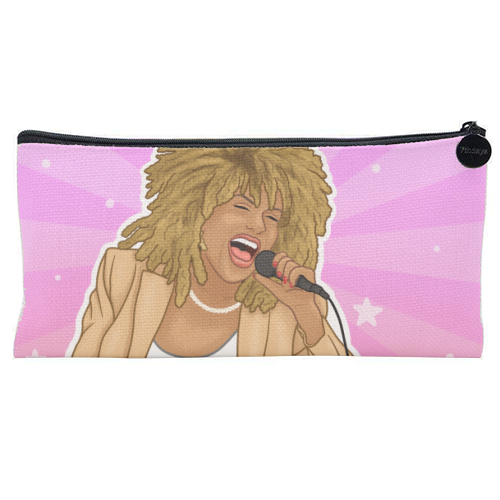 Simply the best - Tina Turner - flat pencil case by Loren Grosvenor