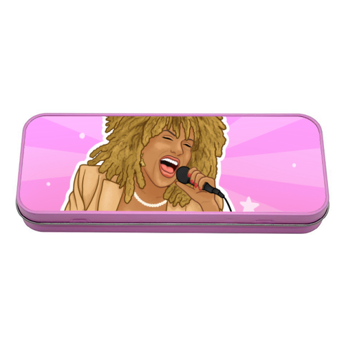 Simply the best - Tina Turner - tin pencil case by Loren Grosvenor