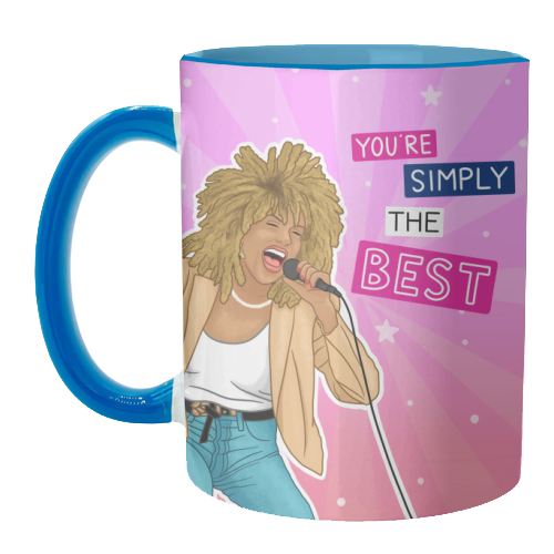 Simply the best - Tina Turner - unique mug by Loren Grosvenor