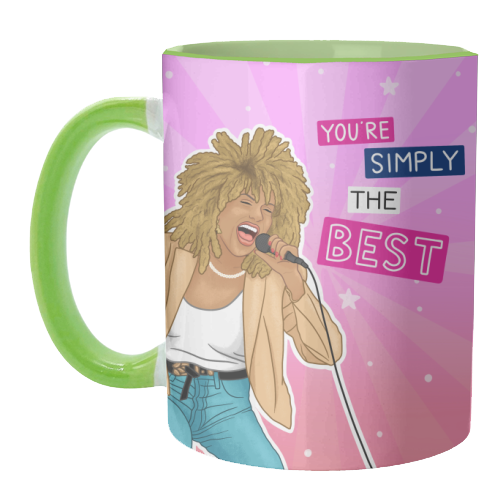 Simply the best - Tina Turner - unique mug by Loren Grosvenor