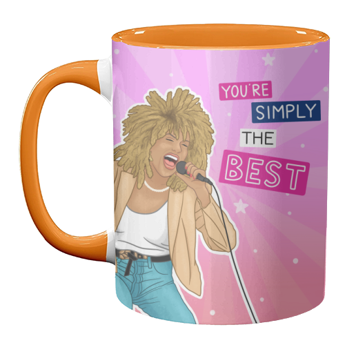 Simply the best - Tina Turner - unique mug by Loren Grosvenor