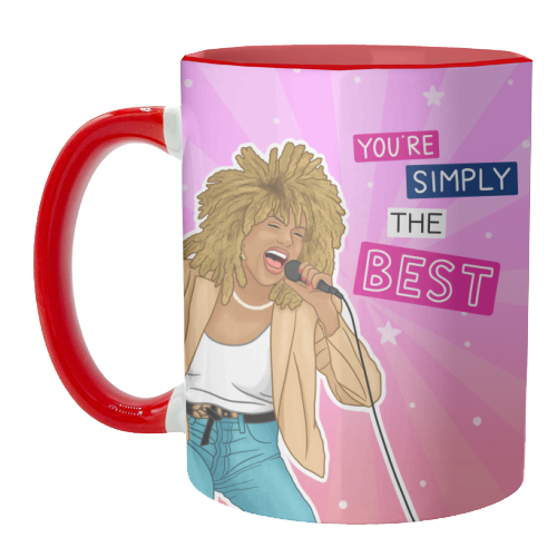 Simply the best - Tina Turner - unique mug by Loren Grosvenor