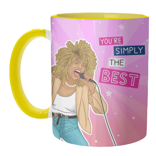 Simply the best - Tina Turner - unique mug by Loren Grosvenor