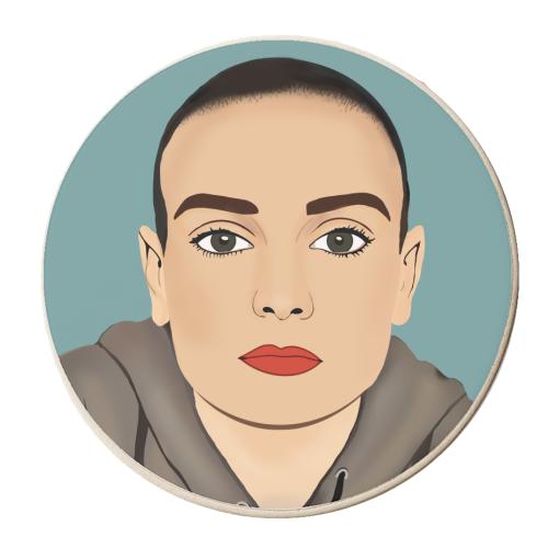 Sinead O'Connor - personalised beer coaster by Rock and Rose Creative