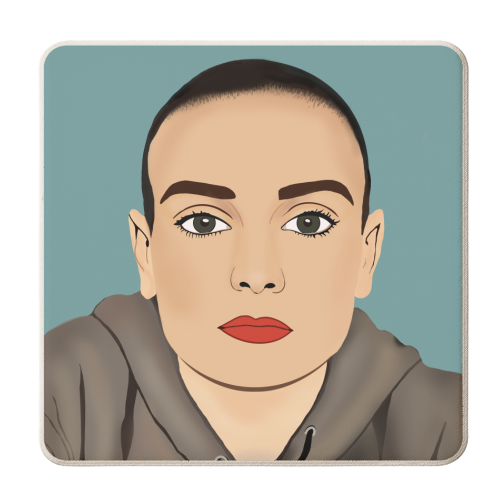 Sinead O'Connor - personalised beer coaster by Rock and Rose Creative