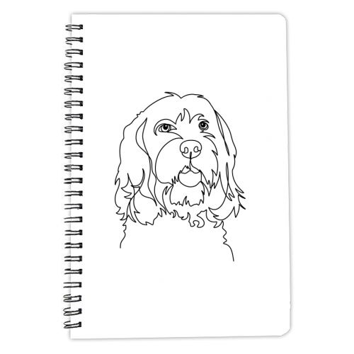 Single line doodle Illustration - personalised A4, A5, A6 notebook by The Girl Next Draw