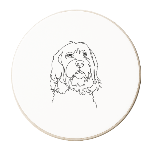 Single line doodle Illustration - personalised beer coaster by The Girl Next Draw