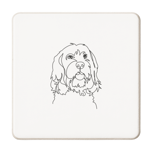 Single line doodle Illustration - personalised beer coaster by The Girl Next Draw