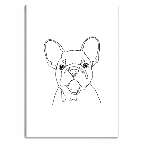 Single line French bulldog illustration - personalised A4, A5, A6 notebook by The Girl Next Draw