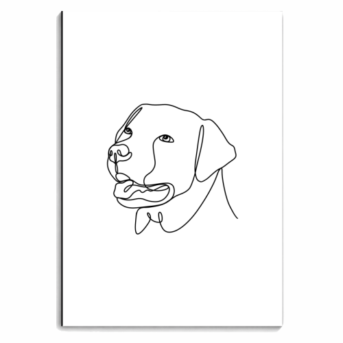 Single line Labrador retriever illustration - personalised A4, A5, A6 notebook by The Girl Next Draw