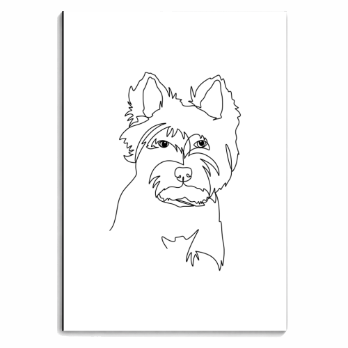 Single line west highland terrier illustration - personalised A4, A5, A6 notebook by The Girl Next Draw