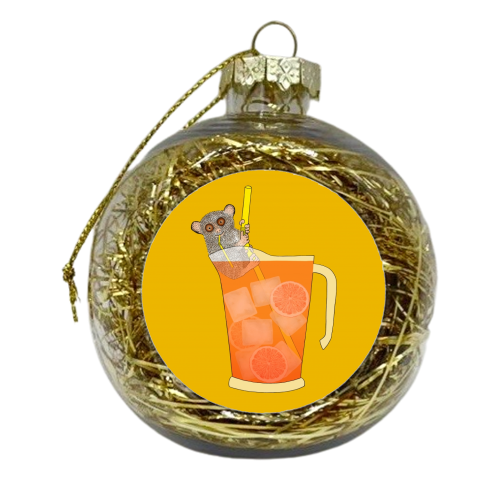 Sippin on Gin and Juice - xmas bauble by Martina Scott