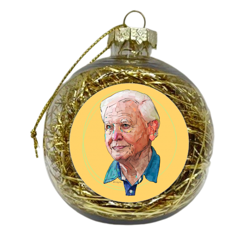 Sir David - xmas bauble by Beverley Rae
