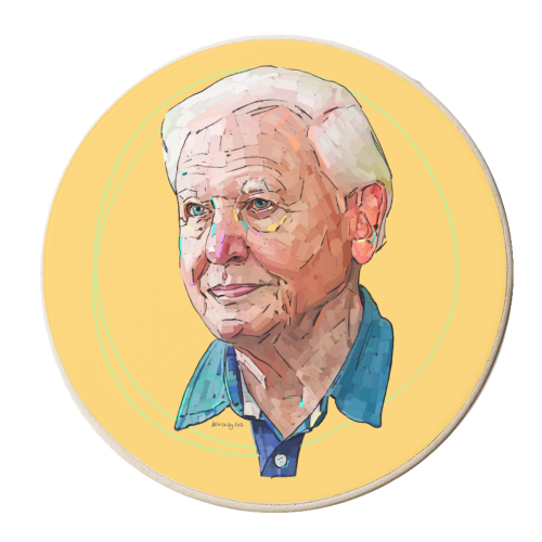 Sir David - personalised beer coaster by Beverley Rae