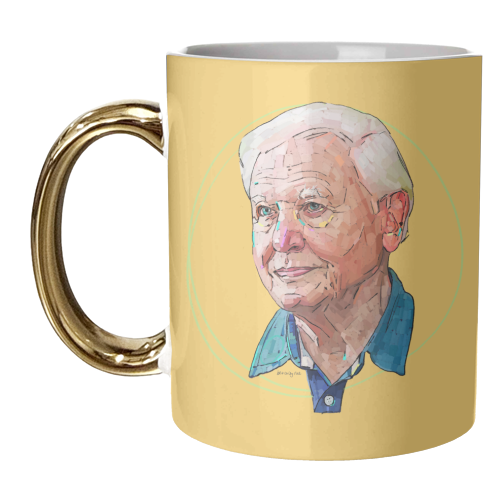 Sir David - unique mug by Beverley Rae