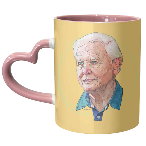 Sir David - unique mug by Beverley Rae