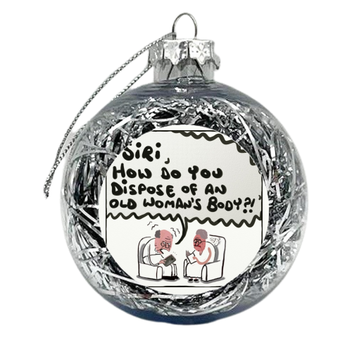 Siri - xmas bauble by David Black