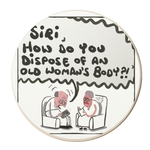 Siri - personalised beer coaster by David Black