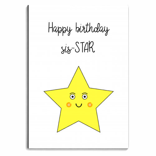 Sister Birthday Card - personalised A4, A5, A6 notebook by Adam Regester